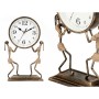 Horloge de table Personnes Bronze Métal 22 x 33 x 10 cm (4 Unités)