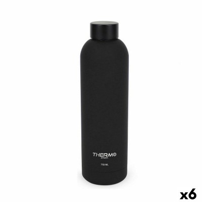 Bouteille Thermique ThermoSport Soft Touch Noir 750 ml (6 Unités)