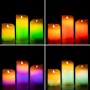 Bougies LED Multicolores Effet Flamme avec Télécommande Lendles InnovaGoods 3 Unités Blanc (Reconditionné B)