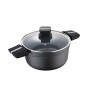 Casserole with lid San Ignacio Bistro SG6426 Aluminium Matte back (Ø 24 x 12 cm)