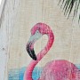 Décoration murale DKD Home Decor Bois Flamant rose Tropical