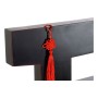 Tête de lit DKD Home Decor Noir Rouge Multicouleur Bois Sapin Bois MDF 160 x 4 x 120 cm