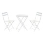 Ensemble Table + 2 Chaises DKD Home Decor Blanc 80 cm 60 x 60 x 70 cm (3 pcs)