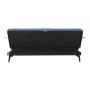 Sofabed DKD Home Decor Black Blue Metal Brown Polyester Eucalyptus wood (203 x 87 x 81 cm)