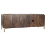 Meubles de télévision DKD Home Decor Marron Acier Bois de manguier (140 x 40 x 48 cm)