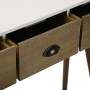 Hall Table with 3 Drawers Versa White Wood MDF and pine 30 x 80,5 x 90 cm