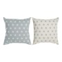 Cushion DKD Home Decor Blue 60 x 10 x 60 cm Stars White (2 Units)