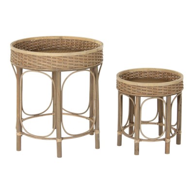 Side table DKD Home Decor 8424001811281 49 x 49 x 55 cm Natural