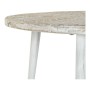 Side table DKD Home Decor 8424001820115 75 x 75 x 50 cm Golden Metal White Mango wood (75 x 75 x 50 cm)