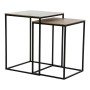Side table DKD Home Decor Black Aluminium Silver (2 pcs)
