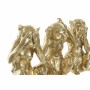 Decorative Figure DKD Home Decor Golden Resin Colonial Monkey 13 x 11 x 19,5 cm (3 Pieces)