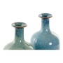 Vase DKD Home Decor Blue Green Metal Porcelain 30 x 40 cm 11 x 11 x 30 cm (2 Units)