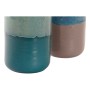 Vase DKD Home Decor Blue Green Metal Porcelain 30 x 40 cm 11 x 11 x 30 cm (2 Units)