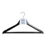 Set of Clothes Hangers DKD Home Decor Black Wood Metal Plastic 3 Pieces 45 x 1,3 x 22 cm (3 pcs)