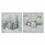 Cadre DKD Home Decor 100 x 2,8 x 100 cm Vase Traditionnel (2 Unités)