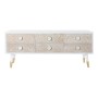 Meubles de télévision DKD Home Decor 119 x 42 x 50 cm Sapin Doré Blanc Marron Clair