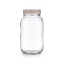 Jar Quid Moss Grey Glass 1 L (Pack 6x)