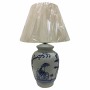 Desk lamp DKD Home Decor Blue White Porcelain Elephant (40 x 40 x 60 cm)