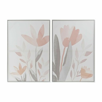 Cadre DKD Home Decor 62,2 x 3,5 x 90 cm Fleurs Shabby Chic (2 Unités)