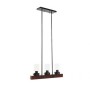 Suspension DKD Home Decor Verre Noir Marron Aluminium (50 x 8 x 21 cm)