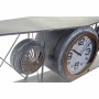 Wall Clock DKD Home Decor Crystal Iron Aeroplane MDF Wood Dark grey (120 x 21 x 33.5 cm)