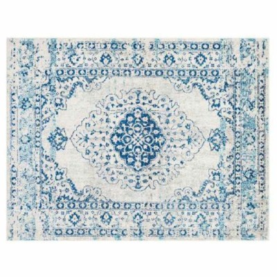 Carpet DKD Home Decor Blue Cotton Chenille (120 x 180 x 1 cm)