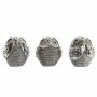 Decorative Figure DKD Home Decor Multicolour Silver Owl Chromed 12 x 11 x 14 cm (3 Units)