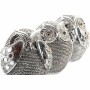 Figurine Décorative DKD Home Decor Multicouleur Argenté Hibou Chrome 12 x 11 x 14 cm (3 Unités)