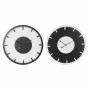 Horloge Murale DKD Home Decor 50 x 3,5 x 50 cm Noir Blanc Vintage Bois MDF (2 Unités)