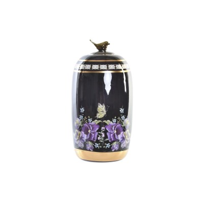 Vase DKD Home Decor Porcelaine Noir Shabby Chic (16 x 16 x 32 cm)