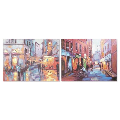 Painting DKD Home Decor 120 x 3 x 90 cm Street Loft (2 Units)