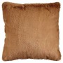 Coussin Avec cheveux Marron Cuir synthétoqie (40 x 2 x 40 cm)