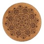 Pouffe Mandala Brown MDF Cork (34 x 39 x 34 cm)