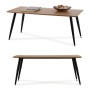 Centre Table Brown Black Wood Metal Melamin MDF Wood