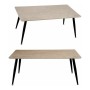 Table Basse Blanc Noir Pierre Métal Mélamine Bois MDF