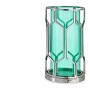 Candleholder Silver Blue Metal Glass (11,5 x 19,5 x 11,5 cm)