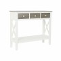 Console DKD Home Decor S3022705 Blanc Gris Peuplier 100 x 32 x 85 cm