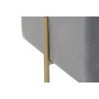 Footrest DKD Home Decor Scandi Grey Golden Metal Velvet 42 x 42 x 45 cm