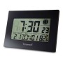 Wall Clock with Thermometer Timemark Black (24 x 17 x 2 cm)