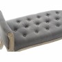 Bench DKD Home Decor   Natural Dark grey Rubber wood Canvas 109 x 44,5 x 60 cm