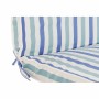 Coussin DKD Home Decor Blanc Bleu ciel Blue marine Rayures 190 x 60 x 5 cm (190 x 60 x 5 cm)