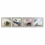 Cadre DKD Home Decor 60 x 2,5 x 60 cm Oiseau Oriental (4 Pièces)