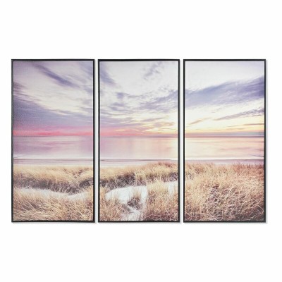 Jeu de 3 tableaux DKD Home Decor méditerranéen soleil (120 x 2,8 x 80 cm)