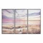 Jeu de 3 tableaux DKD Home Decor méditerranéen soleil (120 x 2,8 x 80 cm)