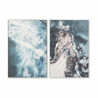 Painting DKD Home Decor 62,5 x 4,5 x 93 cm Sea and ocean (2 Units)