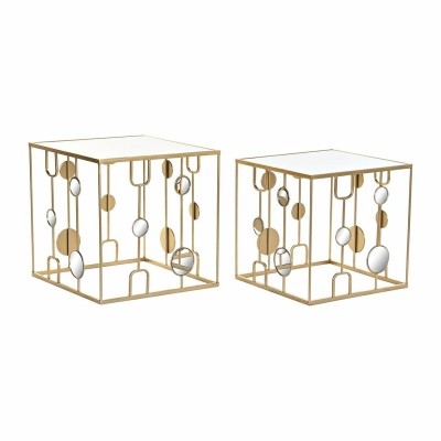 Set de 2 Tables Gigognes DKD Home Decor Doré 50 x 50 x 50 cm