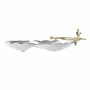 Centre de Table DKD Home Decor Argenté Doré Aluminium Oiseaux (43 x 39 x 11 cm)