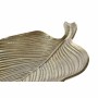 Centerpiece DKD Home Decor Golden Aluminium Leaf of a plant (76 x 25 x 5 cm)