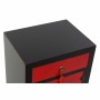 Table de Nuit DKD Home Decor Noir Rouge Sapin Bois MDF 45 x 35 x 66 cm