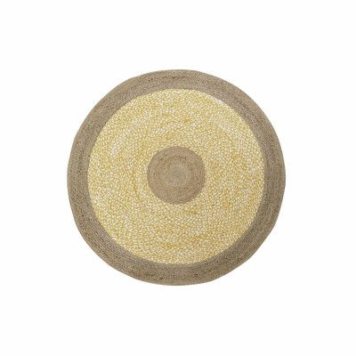 Carpet DKD Home Decor Brown White Yellow (148 x 148 x 1 cm)